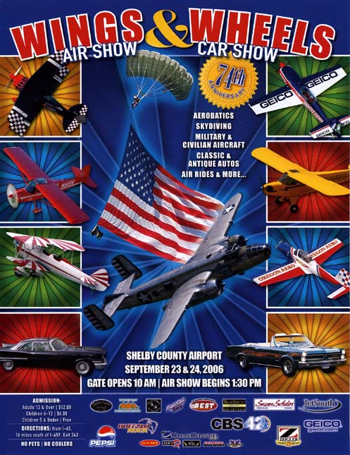 Then and now - Air Show posters from 1937, 1941, 2005, and 2006